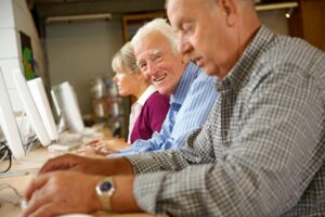 seniors using computers